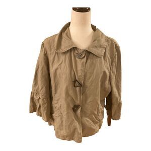 Focus Tan Button Up Jacket